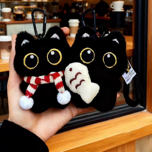 もふもふ猫ちゃんチャーム バッグキーホルダー / Fluffy Cat Bag Charm Keychain