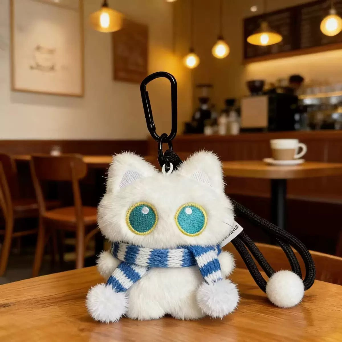 もふもふ猫ちゃんチャーム バッグキーホルダー / Fluffy Cat Bag Charm Keychain