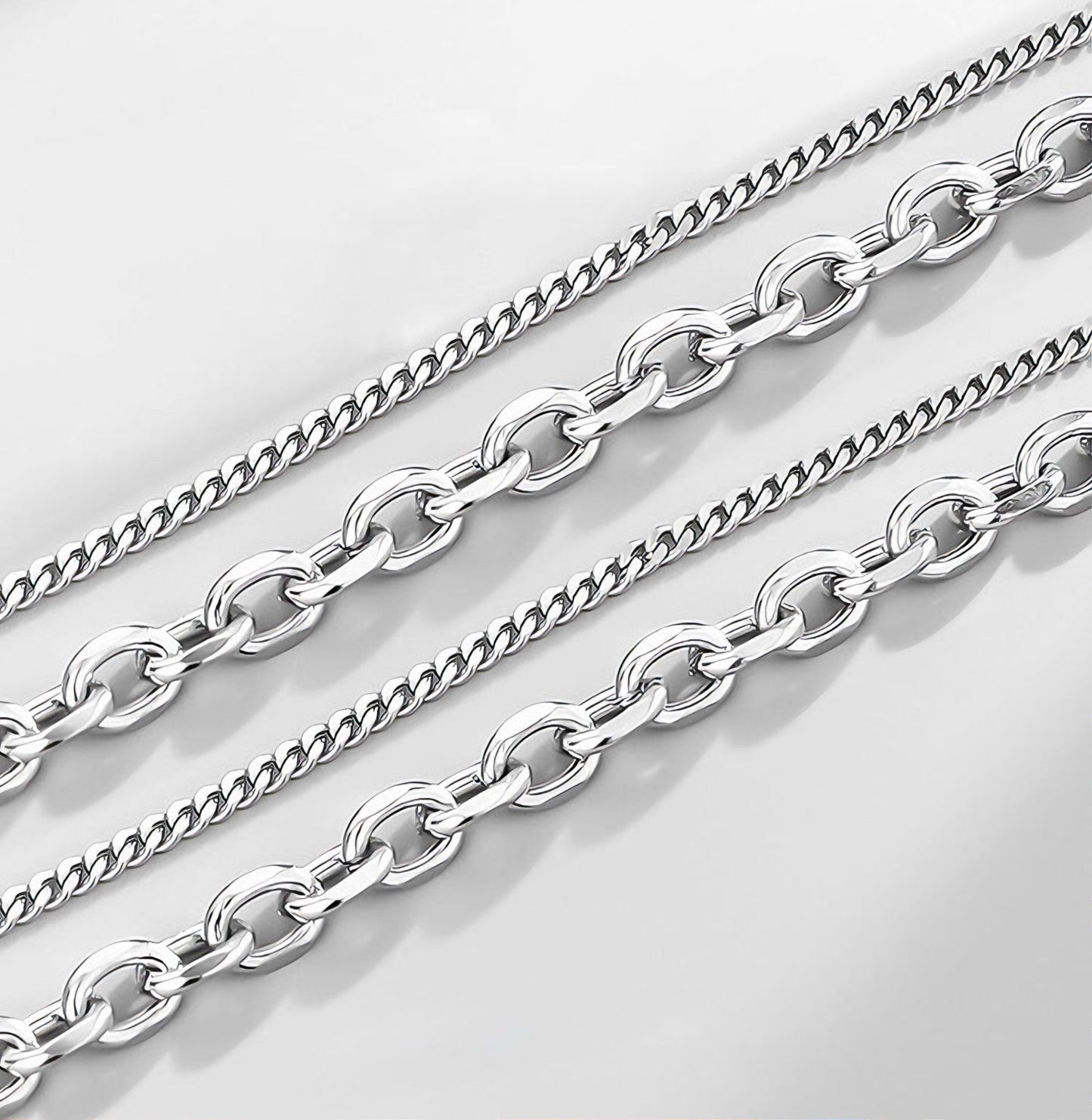 ブラックジルコン スクエア 鎖骨チェーンネックレス / Black Zircon Square Collarbone Necklace