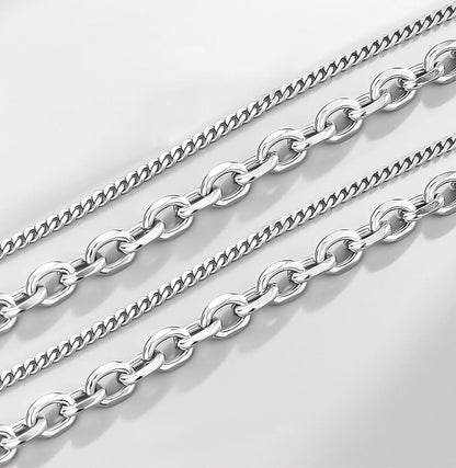 ブラックジルコン スクエア 鎖骨チェーンネックレス / Black Zircon Square Collarbone Necklace