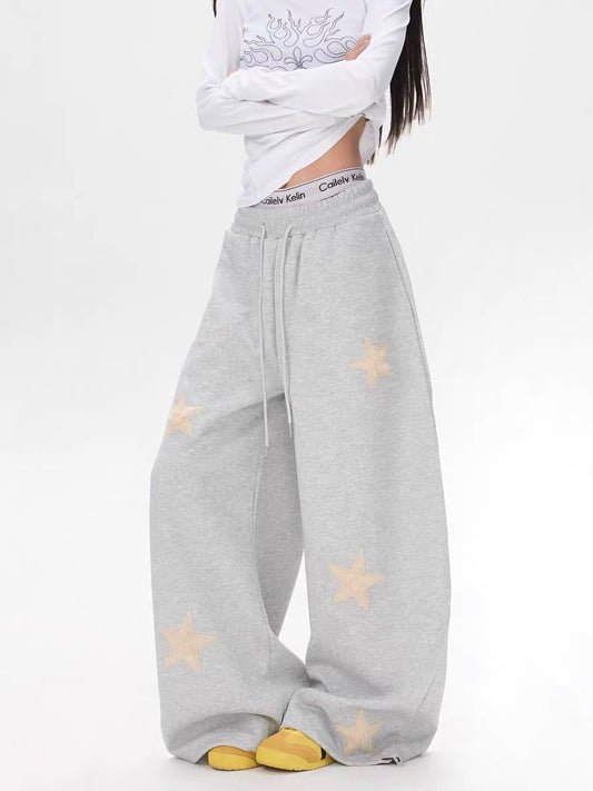 スター刺繍 ワイドスウェットパンツ / Star Embroidery Wide Sweat Pants