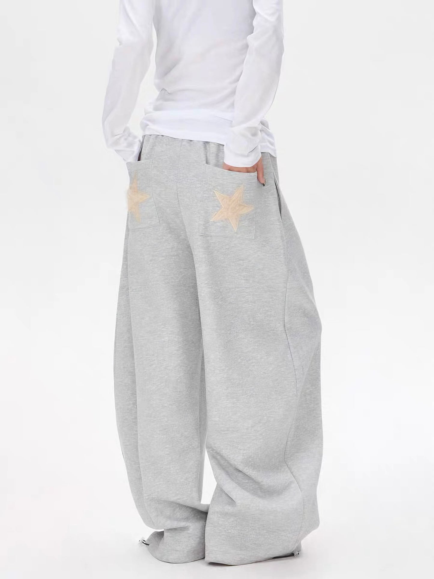 スター刺繍 ワイドスウェットパンツ / Star Embroidery Wide Sweat Pants