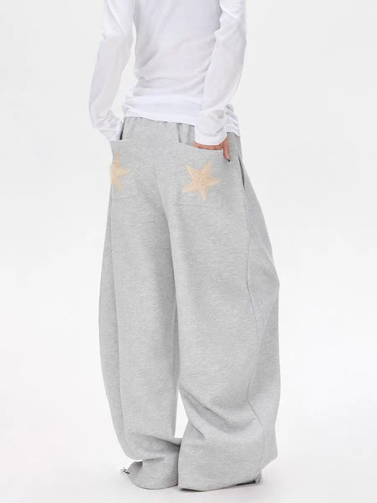 スター刺繍 ワイドスウェットパンツ / Star Embroidery Wide Sweat Pants