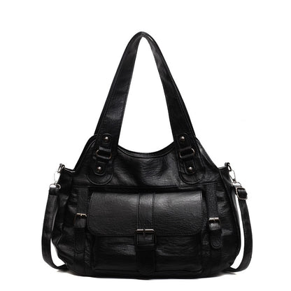 ヴィンテージ 3WAY 大容量 PUレザートートバッグ / Vintage 3WAY Large PU Tote Bag