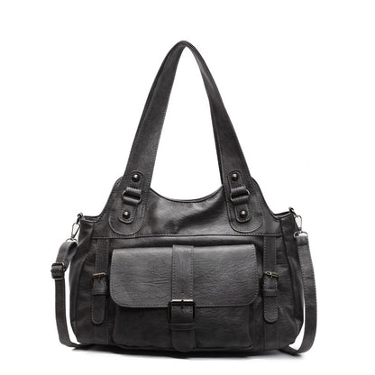 ヴィンテージ 3WAY 大容量 PUレザートートバッグ / Vintage 3WAY Large PU Tote Bag
