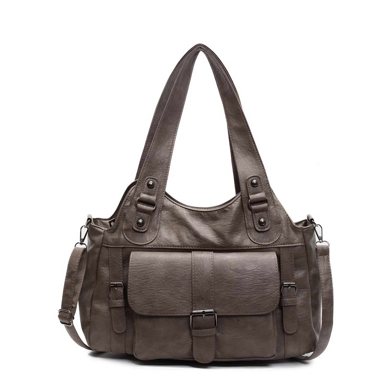 ヴィンテージ 3WAY 大容量 PUレザートートバッグ / Vintage 3WAY Large PU Tote Bag