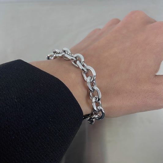 キューバンチェーン OTクラスプ チタンブレスレット / Cuban Chain OT Clasp Titanium Bracelet