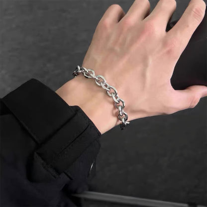 キューバンチェーン OTクラスプ チタンブレスレット / Cuban Chain OT Clasp Titanium Bracelet
