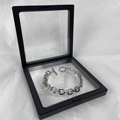 キューバンチェーン OTクラスプ チタンブレスレット / Cuban Chain OT Clasp Titanium Bracelet