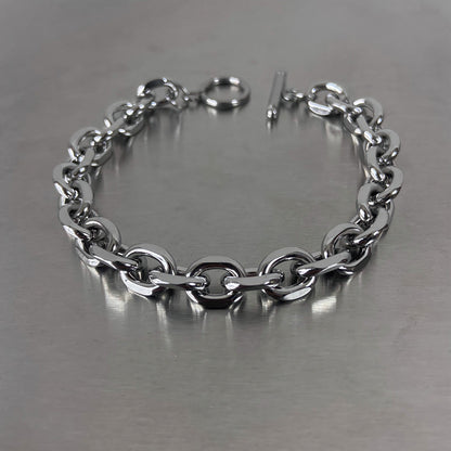 キューバンチェーン OTクラスプ チタンブレスレット / Cuban Chain OT Clasp Titanium Bracelet