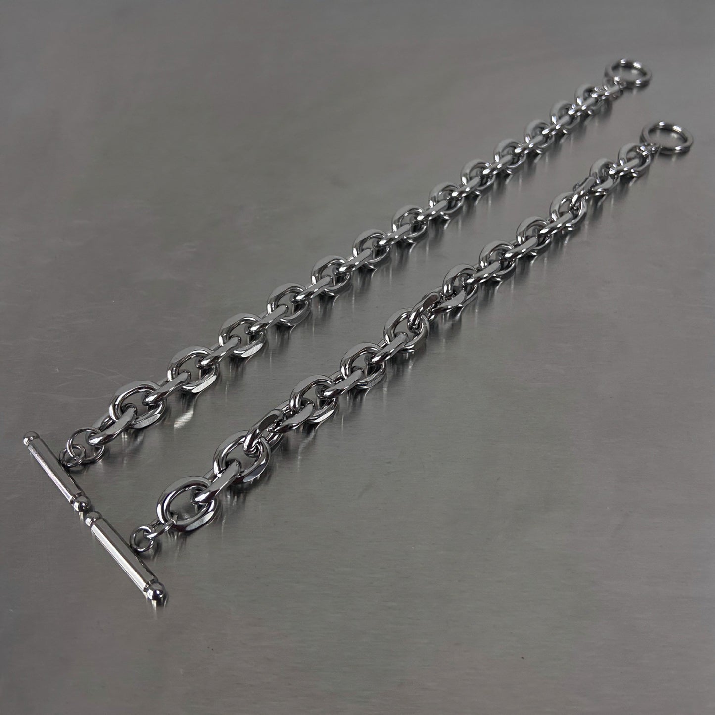 キューバンチェーン OTクラスプ チタンブレスレット / Cuban Chain OT Clasp Titanium Bracelet