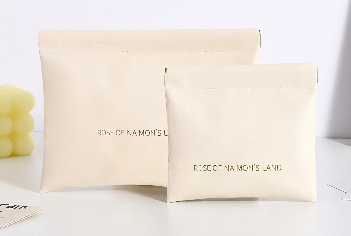 弾片式 自動閉合 PUミニポーチ / Spring Clasp PU Mini Pouch