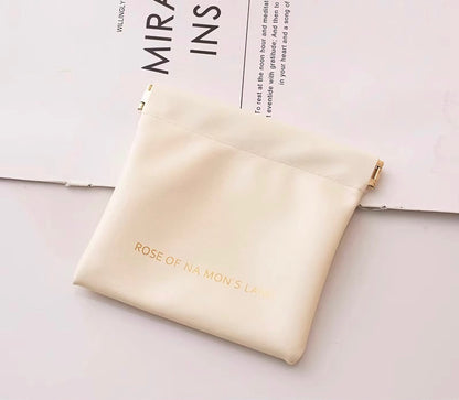 弾片式 自動閉合 PUミニポーチ / Spring Clasp PU Mini Pouch