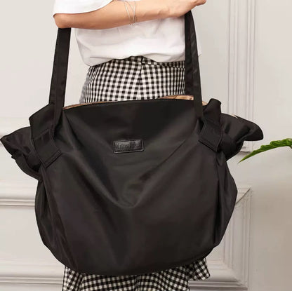 大容量 牛津布 トラベルトートバッグ 収納袋付き / Large Oxford Travel Tote with Storage Pouch