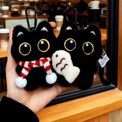 もふもふ猫ちゃんチャーム バッグキーホルダー / Fluffy Cat Bag Charm Keychain