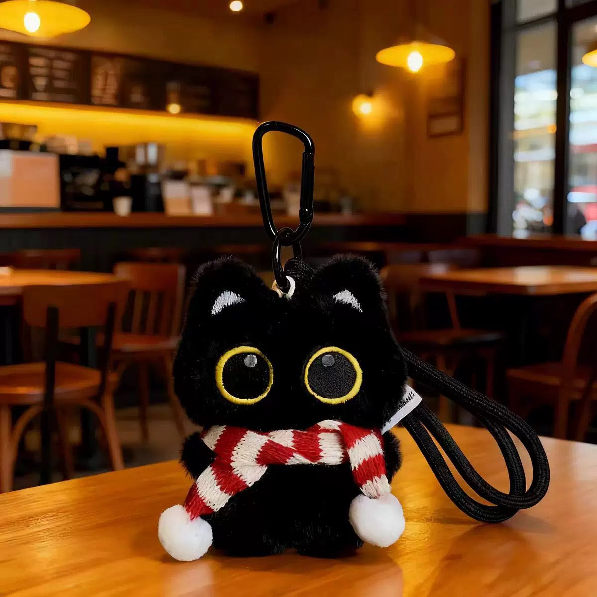 もふもふ猫ちゃんチャーム バッグキーホルダー / Fluffy Cat Bag Charm Keychain