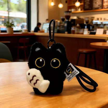 もふもふ猫ちゃんチャーム バッグキーホルダー / Fluffy Cat Bag Charm Keychain