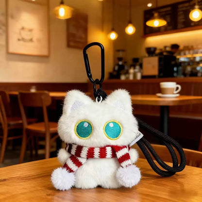 もふもふ猫ちゃんチャーム バッグキーホルダー / Fluffy Cat Bag Charm Keychain
