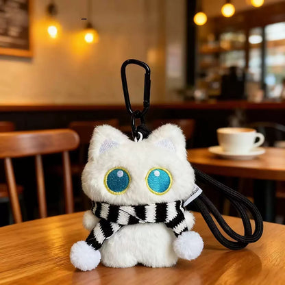 もふもふ猫ちゃんチャーム バッグキーホルダー / Fluffy Cat Bag Charm Keychain